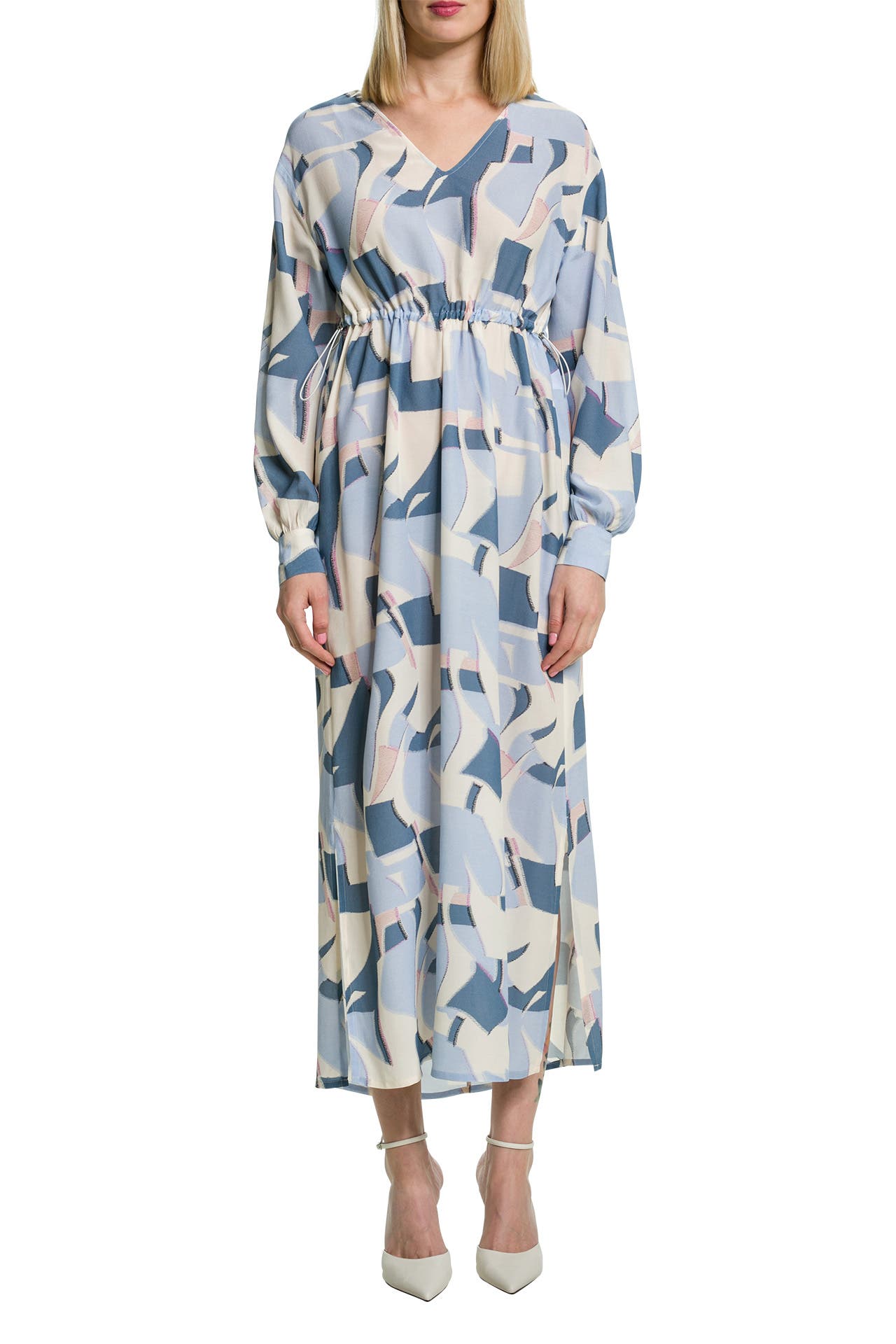 Kleid hellblau gemustert Clearance